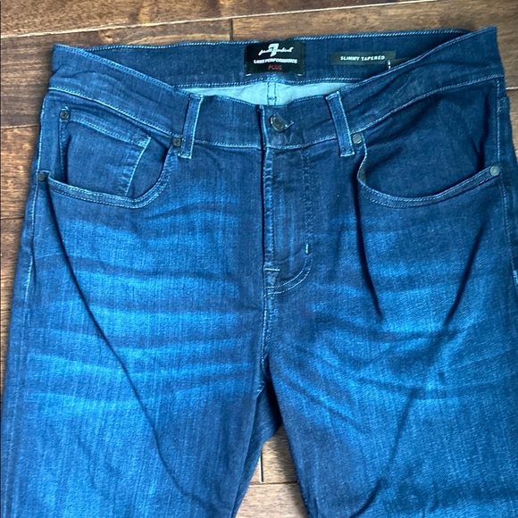 7 For All Mankind Blue Slim Jeans - Picture 4 of 11